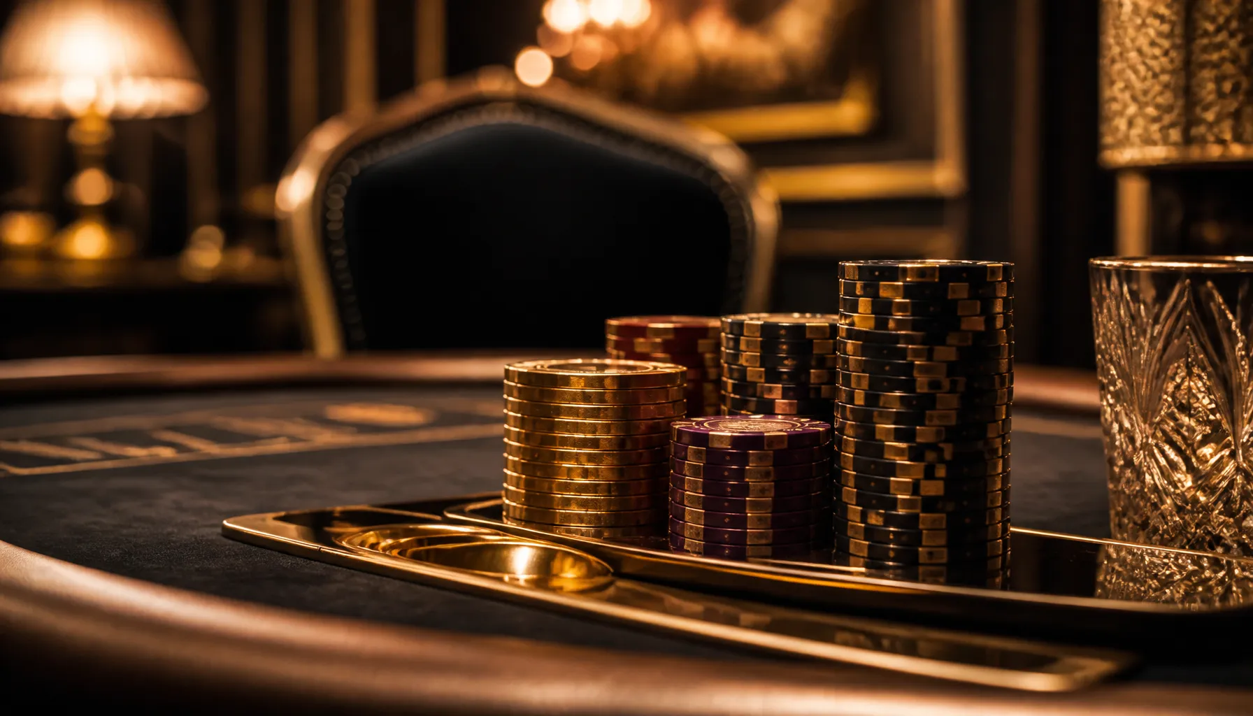 Close-up of gleaming gold coins and ornate carved stone surface with warm cinematic lighting evoking ancient treasure
